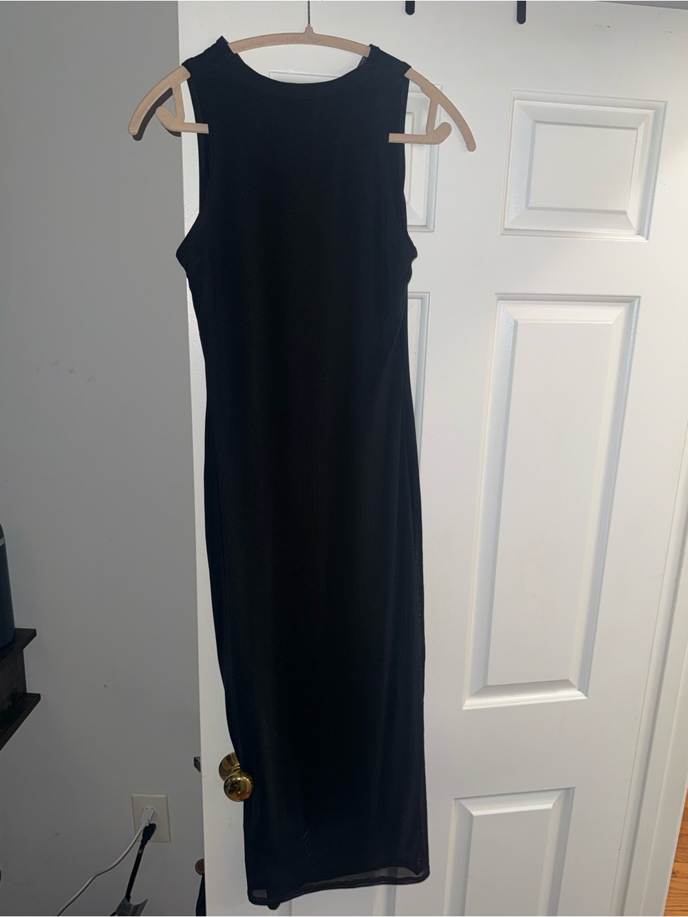See You Monday Black Sleeveless Midi Dress